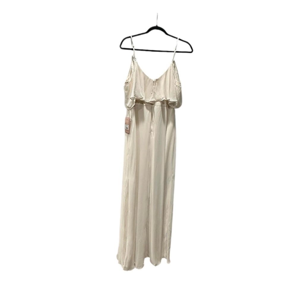 Birdy Grey JANE CONVERTIBLE DRESS CHIFFON CHAMPAGNE LARGE New NWT NO SLIT - Picture 4 of 5